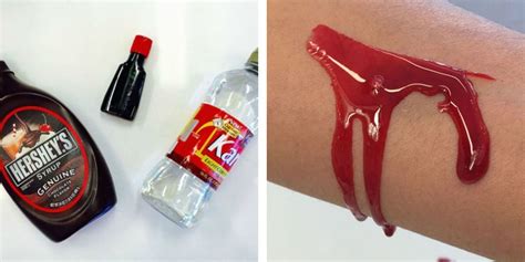 how to do fake blood on clothes|homemade blood makeup.